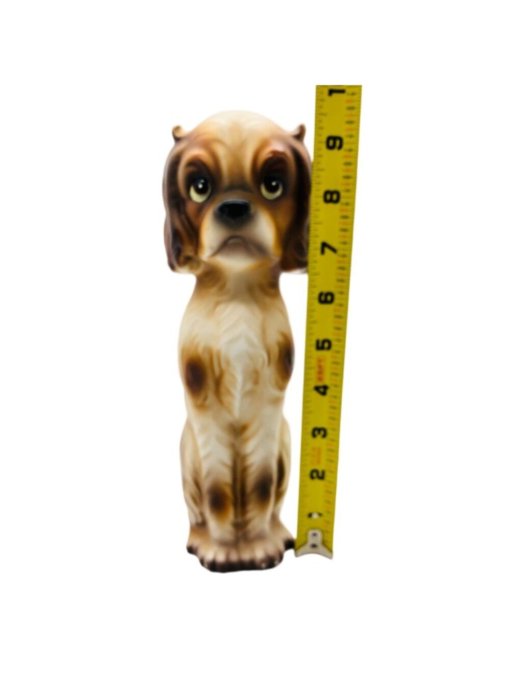 Wales Japan Ceramic Spaniel Dog Sitting Big Eyes Kitsch Vintage MCM 9" - Picture 12 of 12